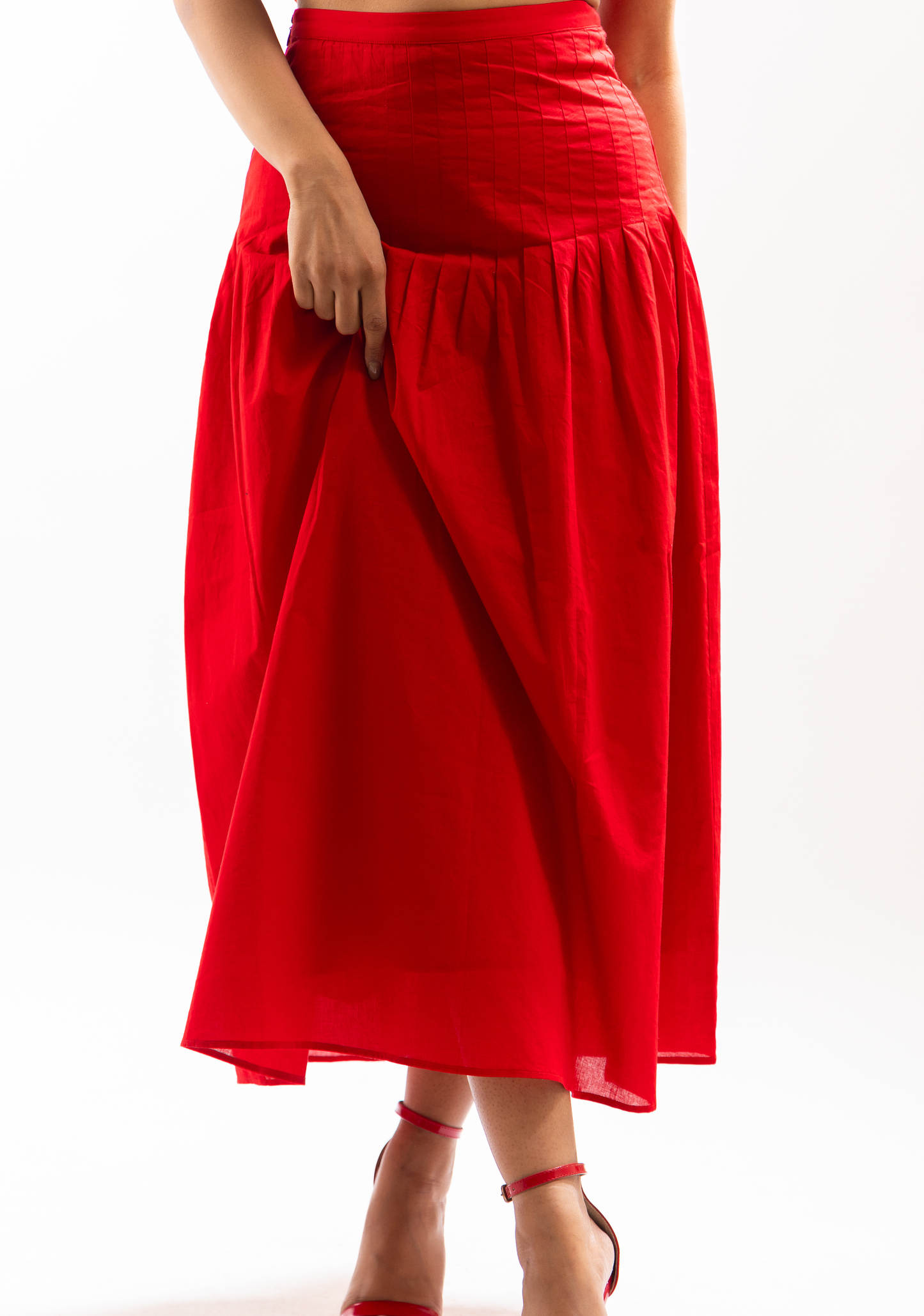 JANVI SKIRT (RED)