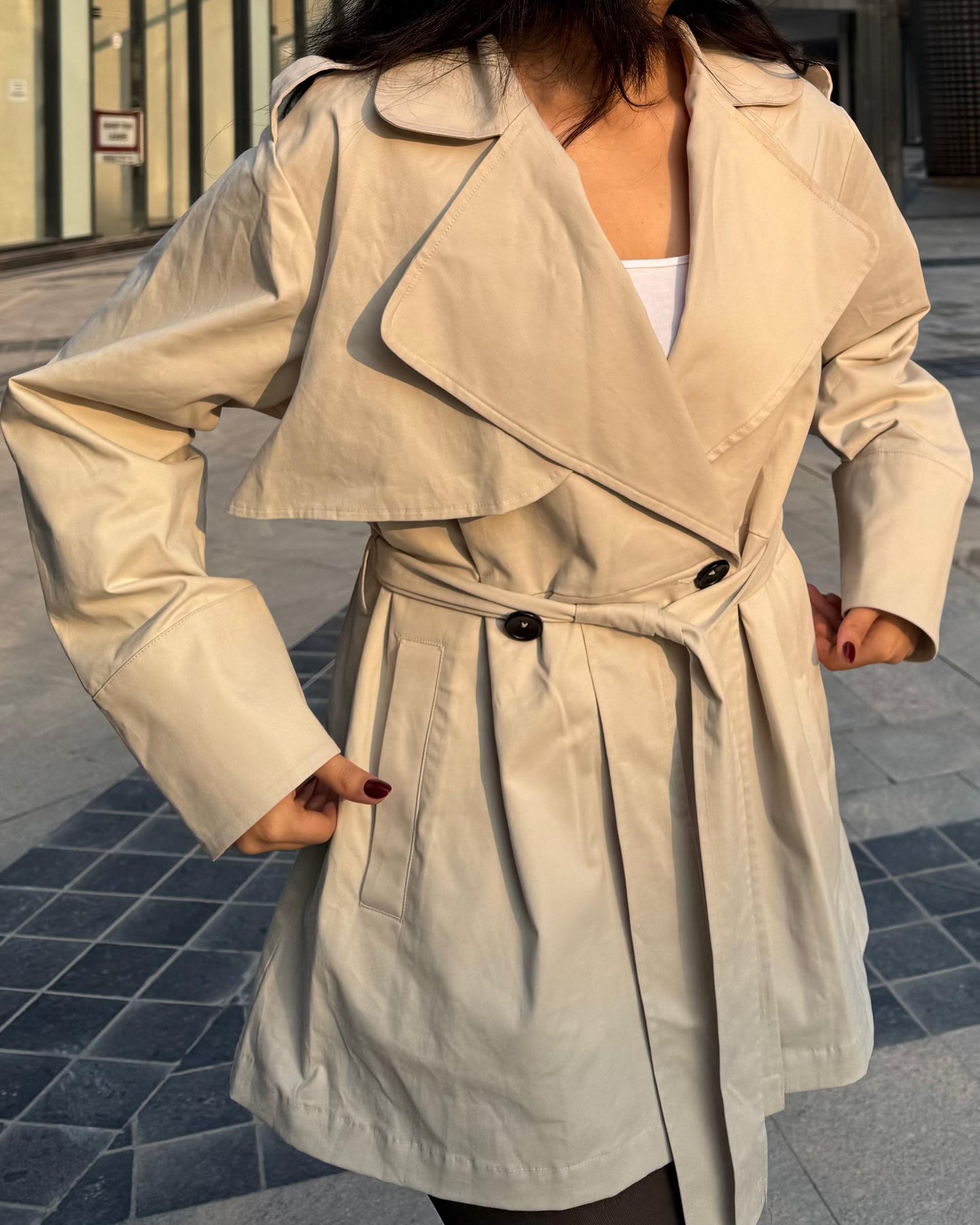 IVORY TRENCH COAT