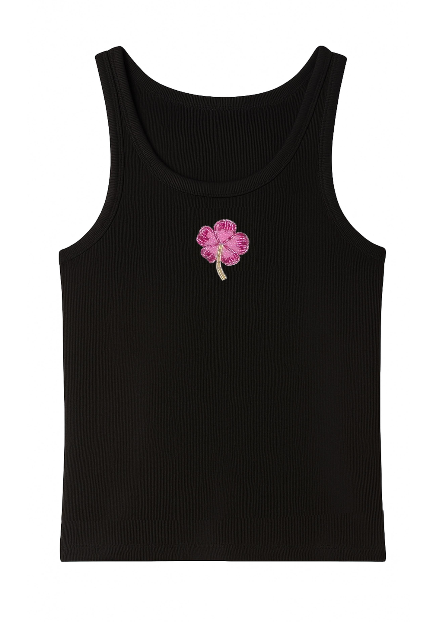 FLEUR TANK TOP BLACK (PRE-ORDER)