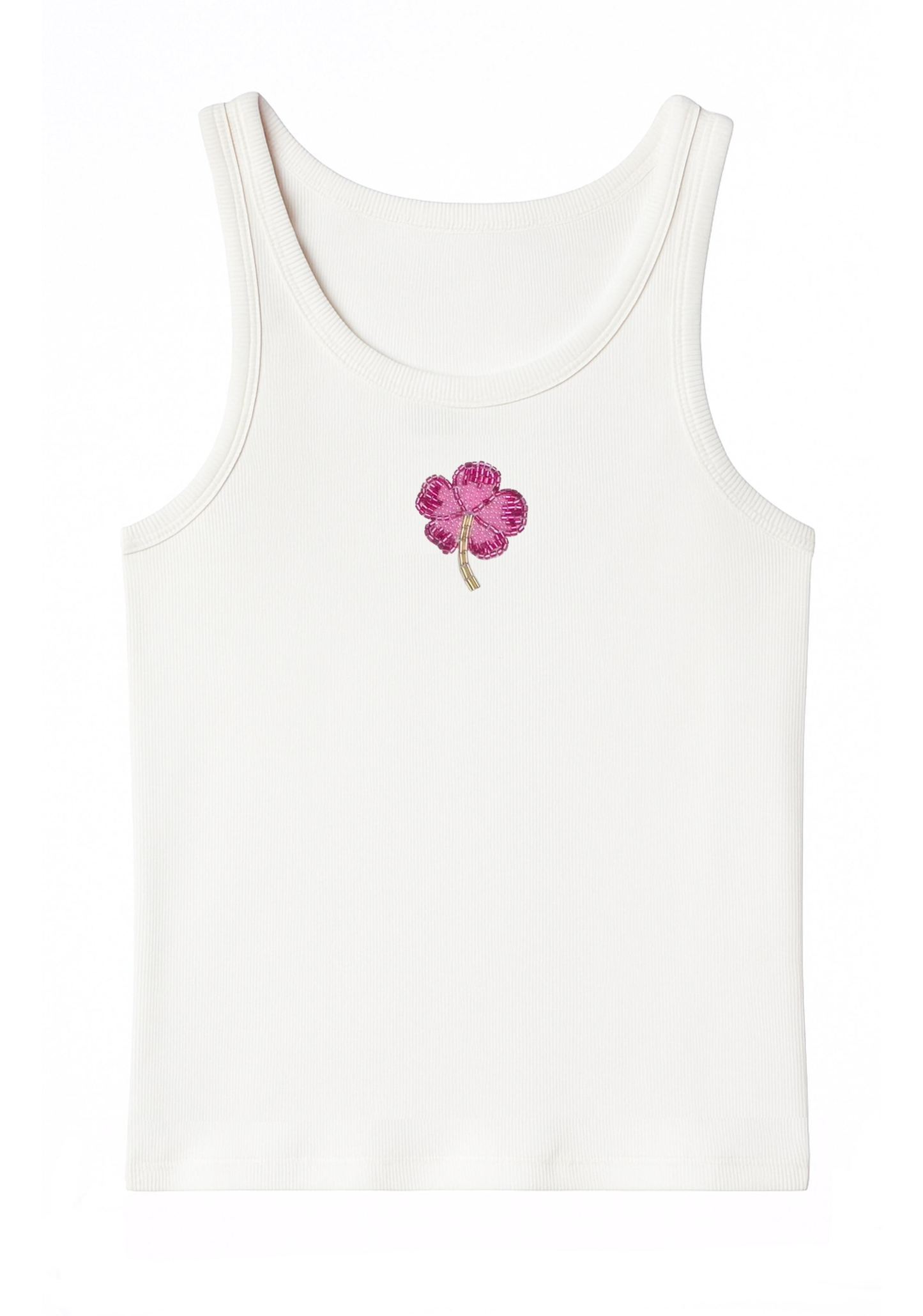 FLEUR TANK TOP WHITE (PRE-ORDER)