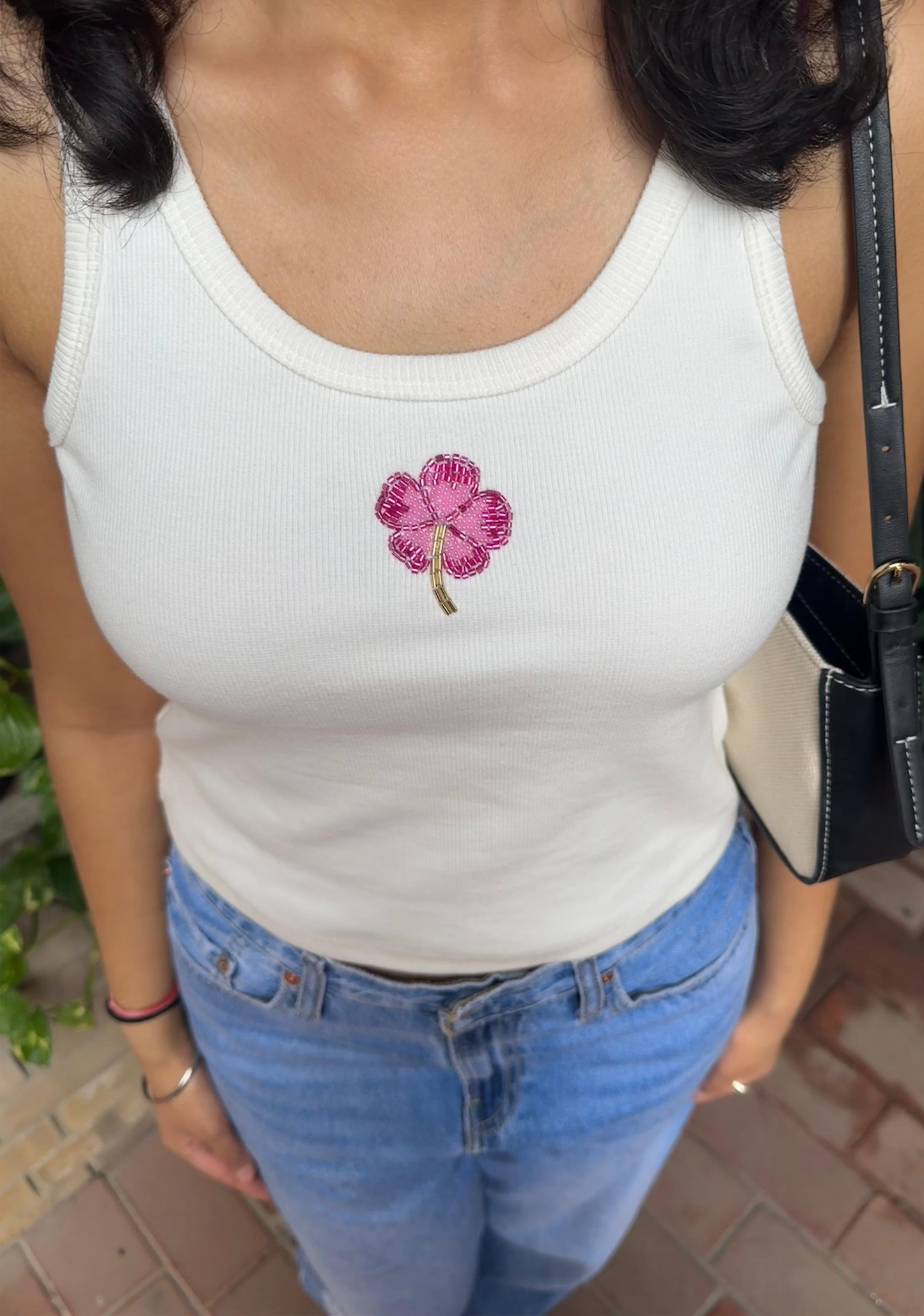 FLEUR TANK TOP WHITE (PRE-ORDER)