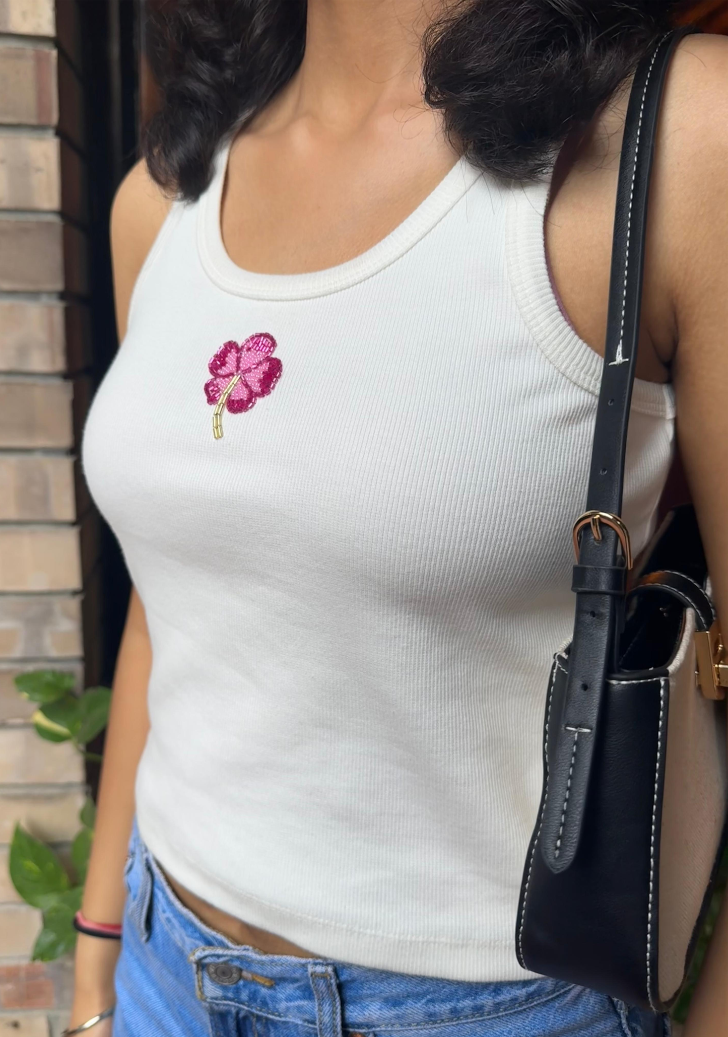 FLEUR TANK TOP WHITE (PRE-ORDER)