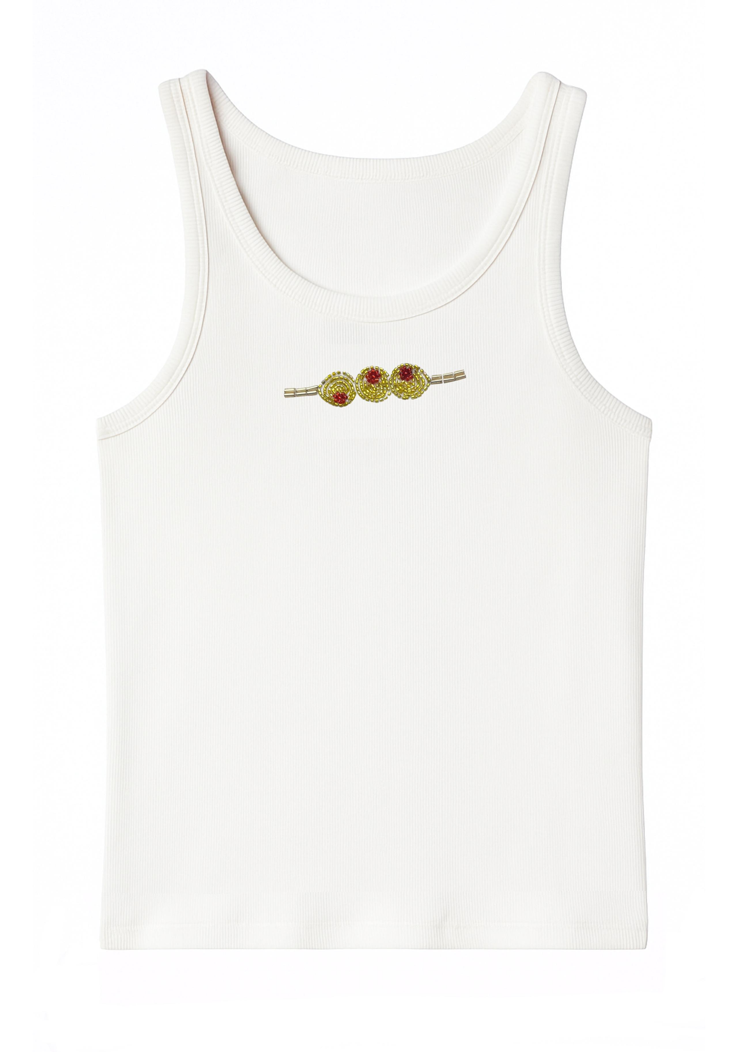 OLIVE TANK TOP WHITE (PRE-ORDER)
