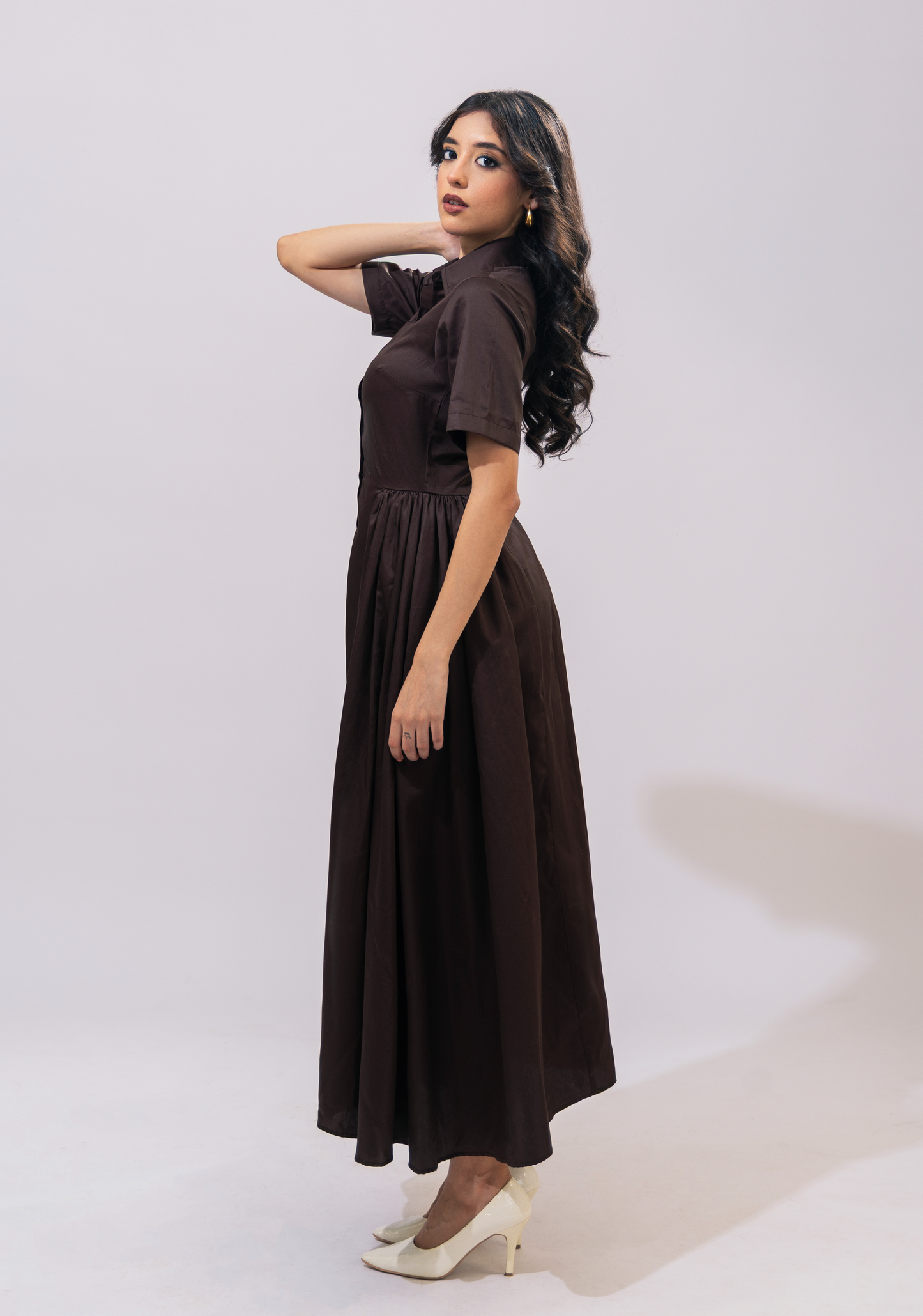 ELM DRESS (BROWN)