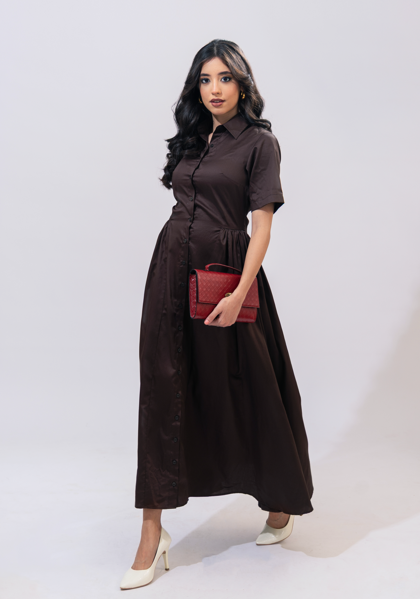 ELM DRESS (BROWN)