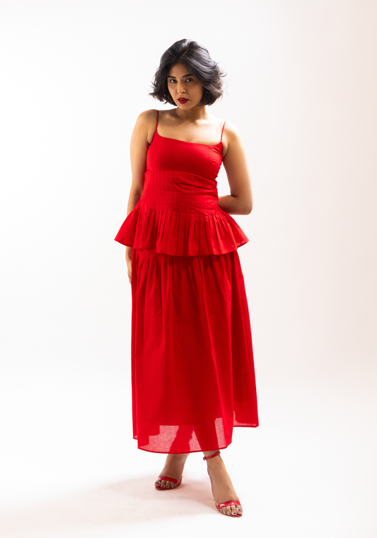 JANVI SET (RED)