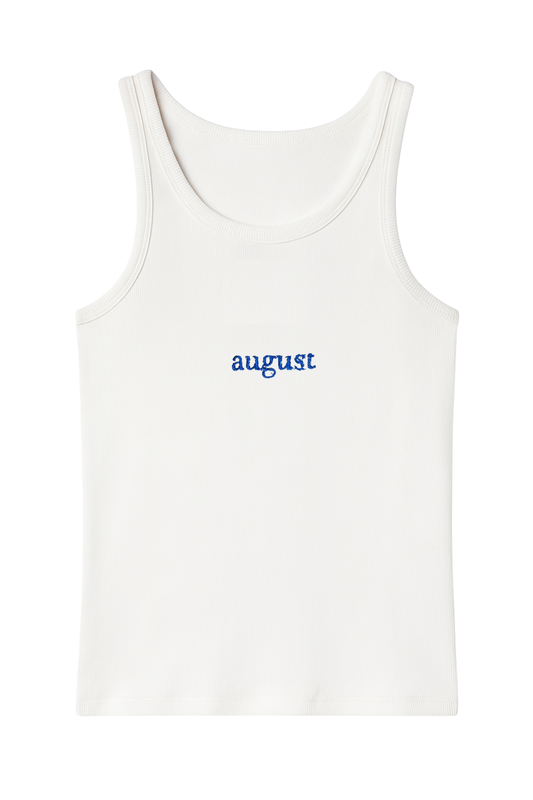 AUGUST TANK TOP WHITE (PRE-ORDER)