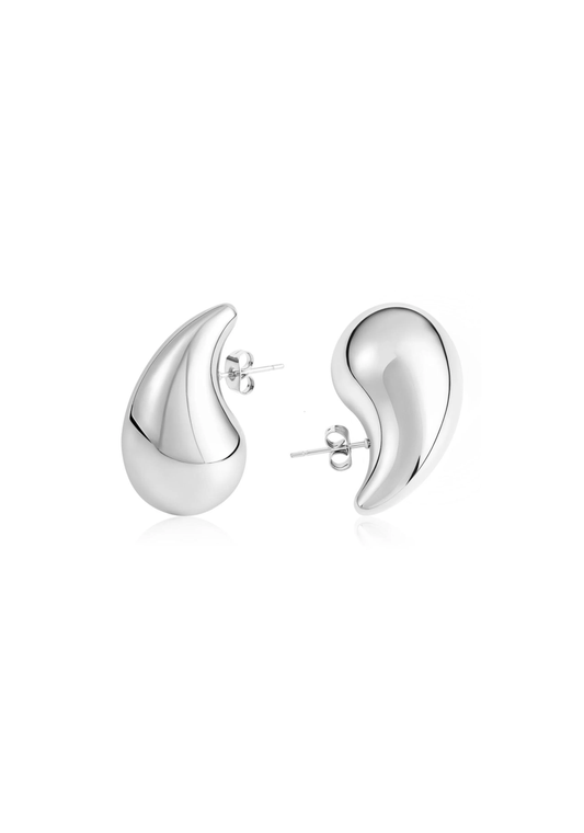 SILVER DROPLET EARRINGS