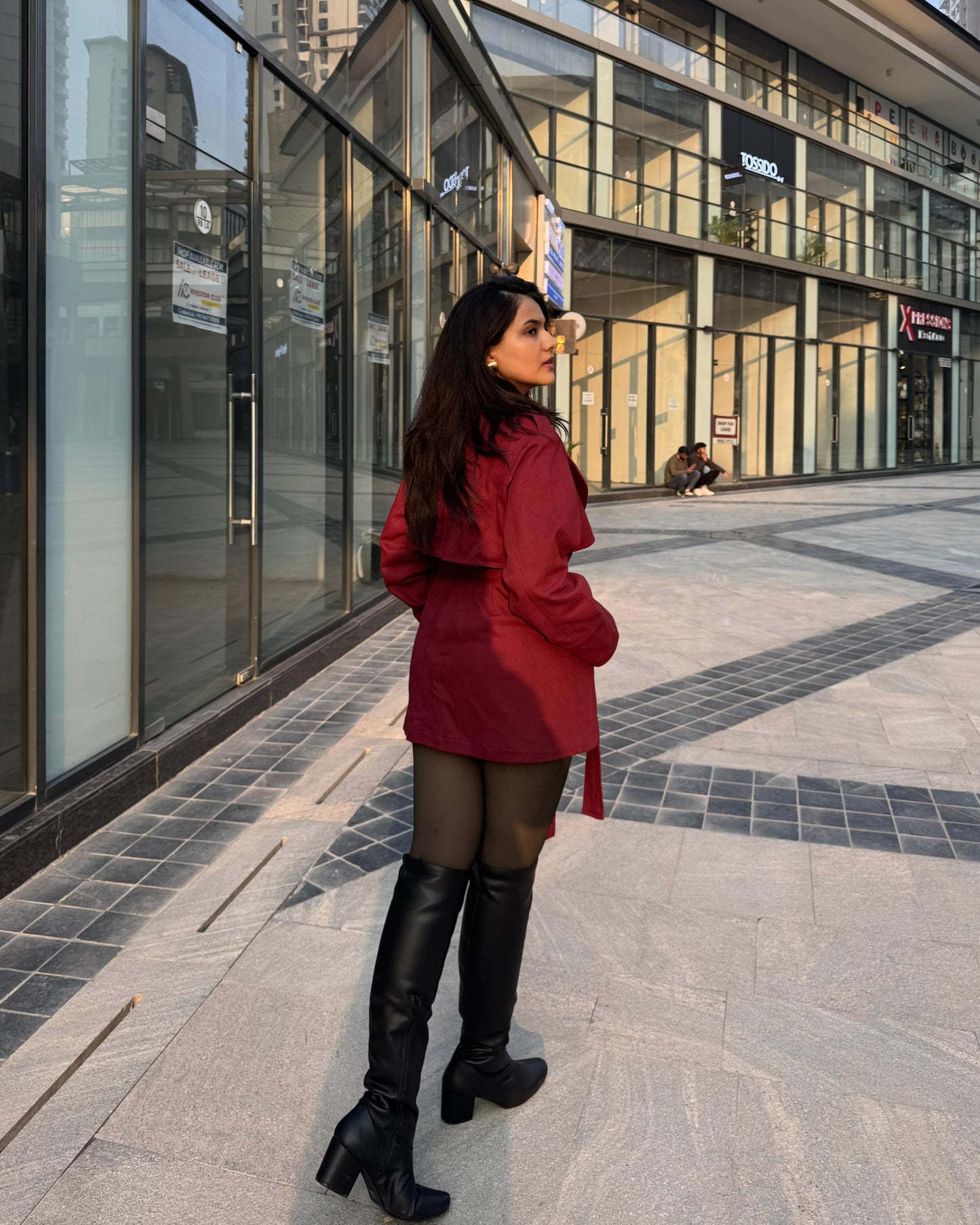 BURGUNDY TRENCH COAT